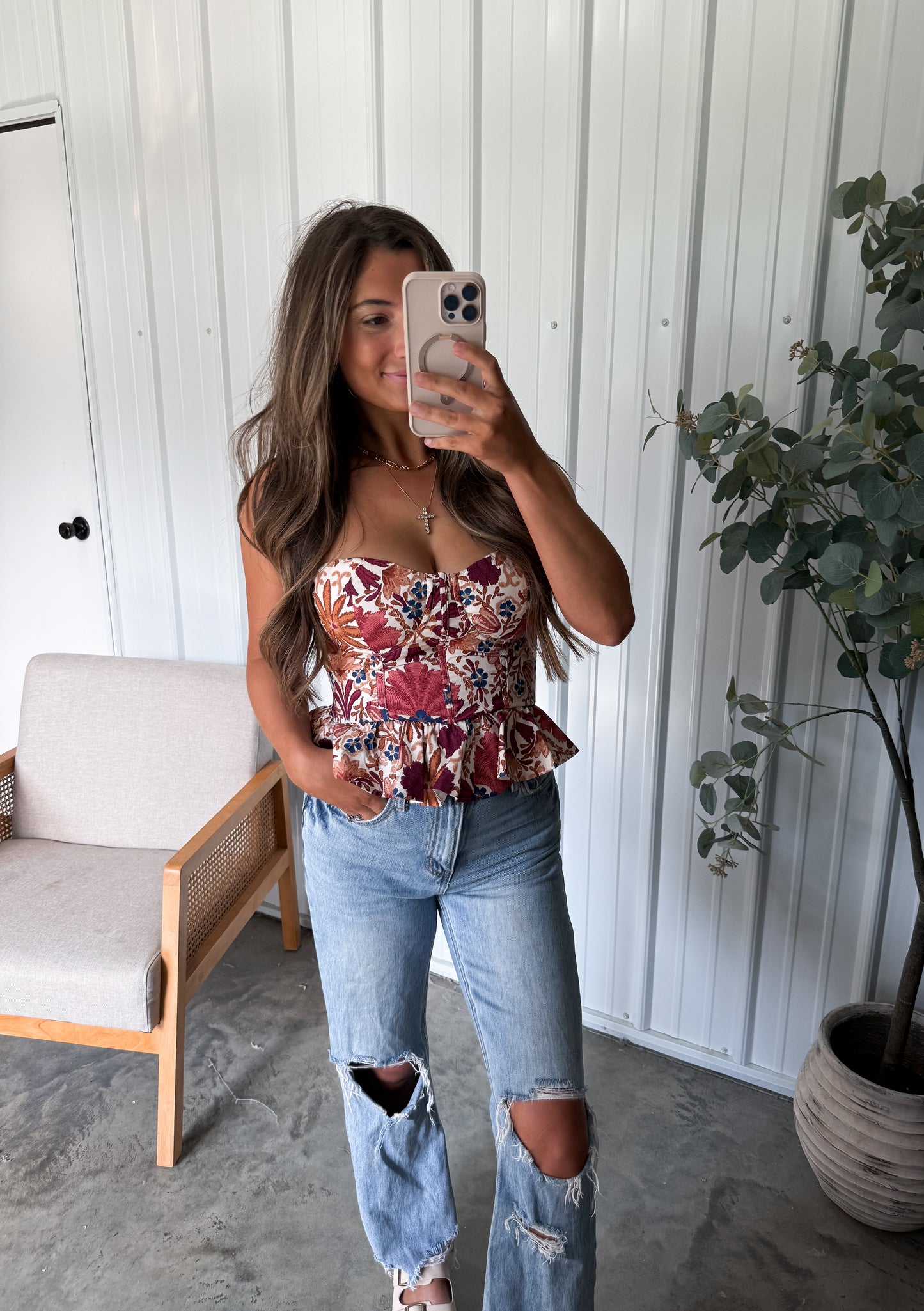 Hana Floral Tube Top