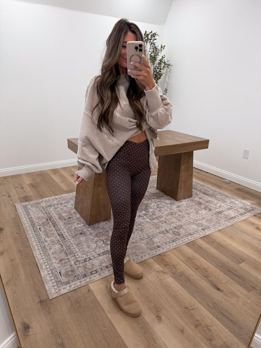 Polka Dot High Waist Crossover Align Legging