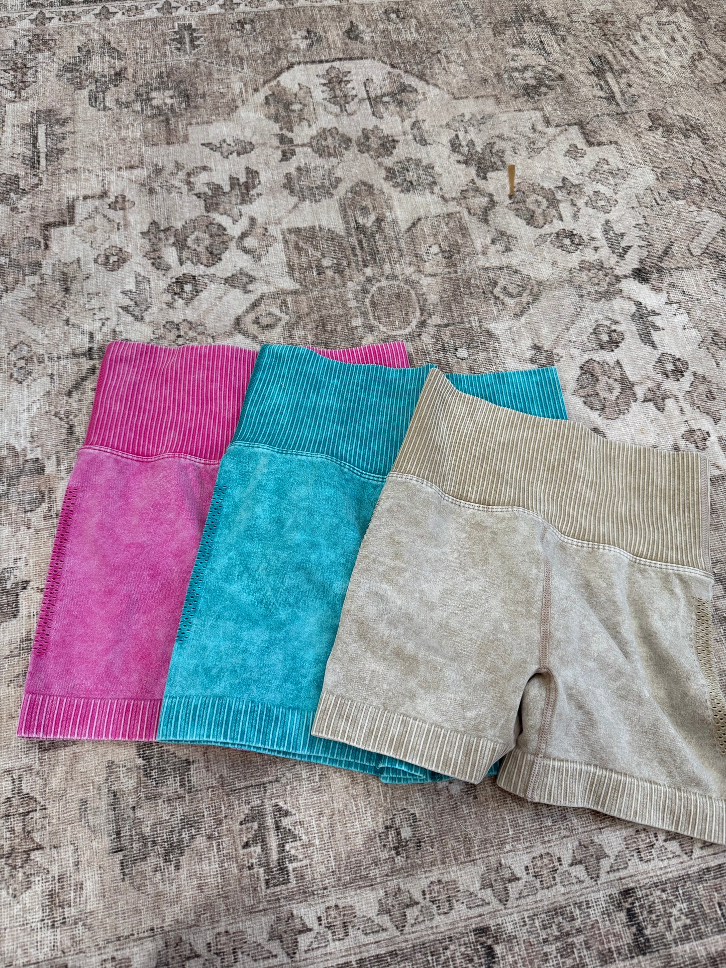 The Nova High Waisted Biker Shorts - fushia