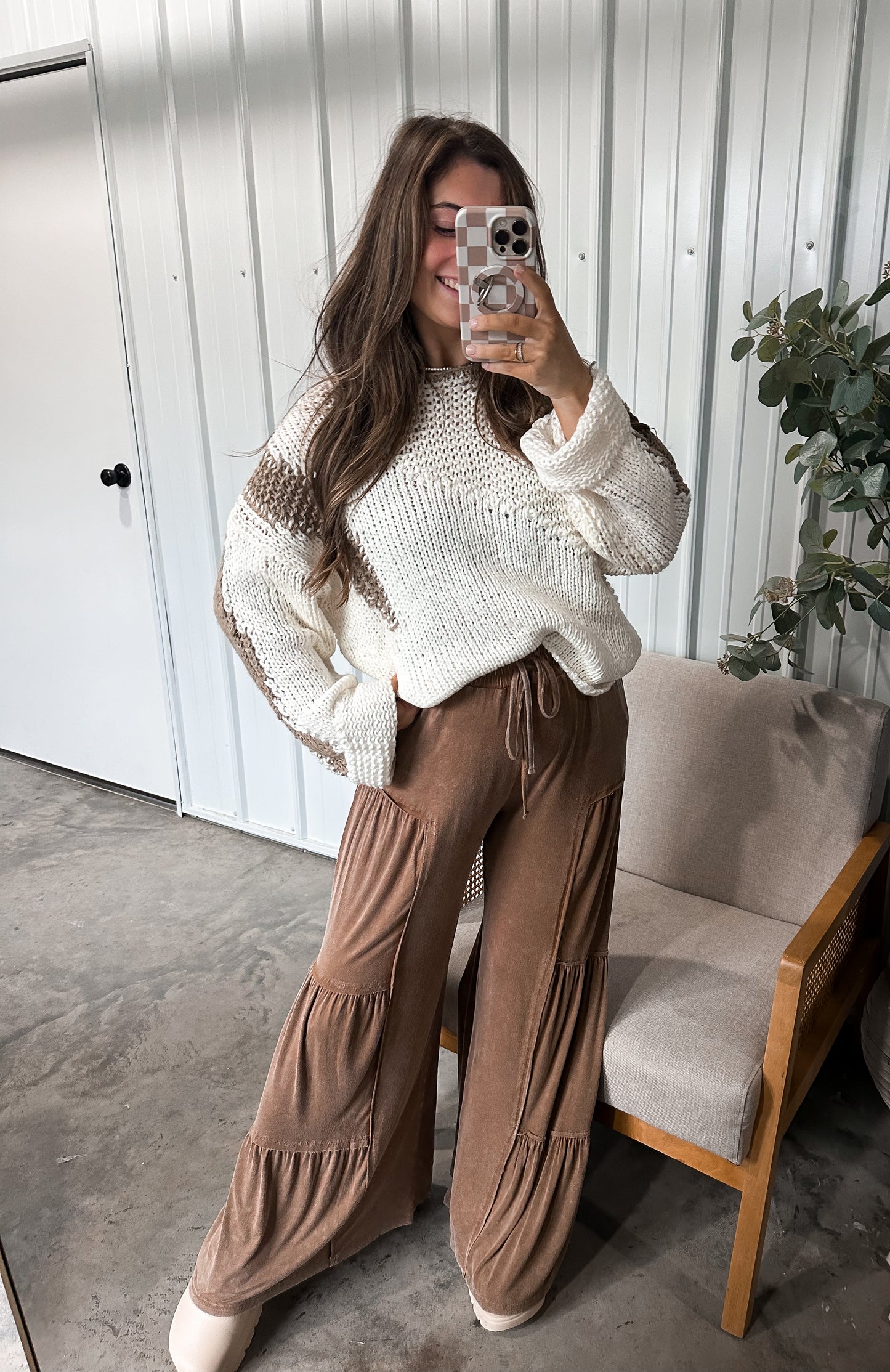 Tania Tiered Pants - Cappuccino