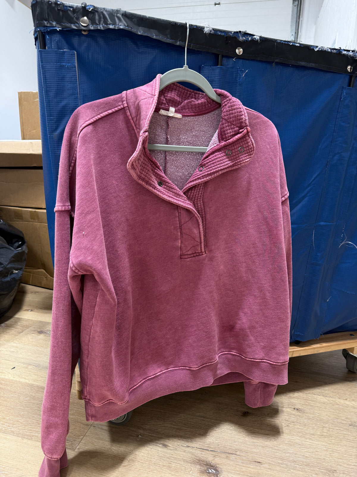 waffleknit fleece pullover *lightly loved*