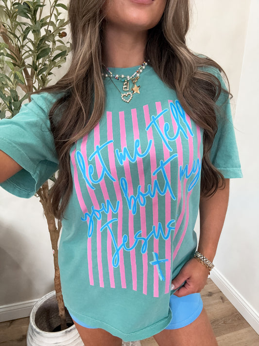 My Jesus Graphic Tee - seafoam