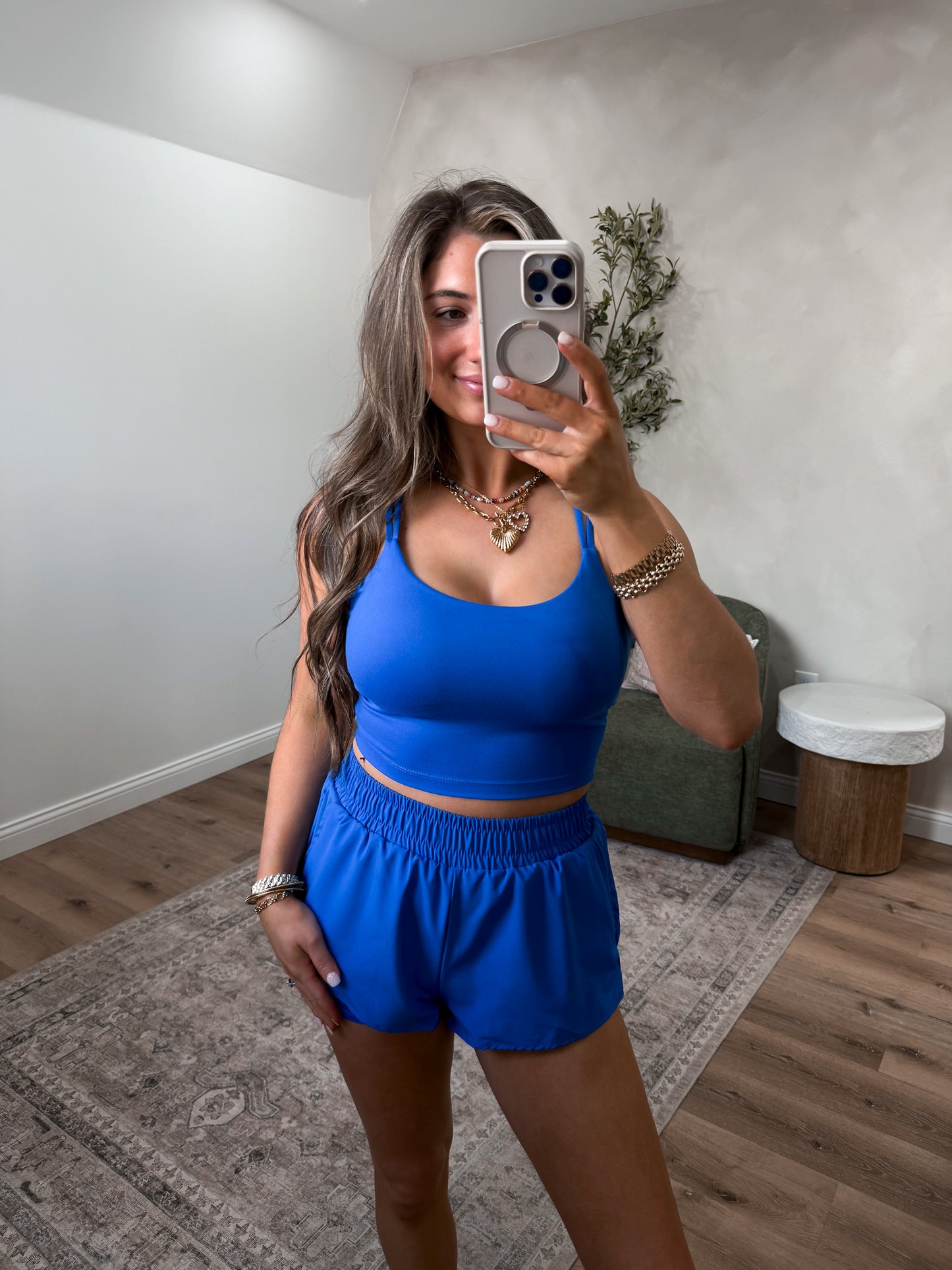Elevation Crossback Sports Bra - poolside