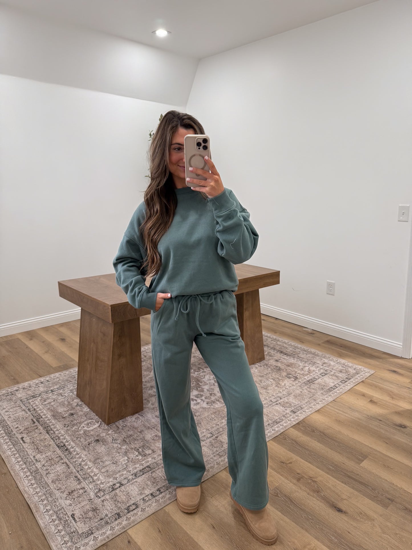 Fleece Pullover & Sweatpants Set-Ash Jade