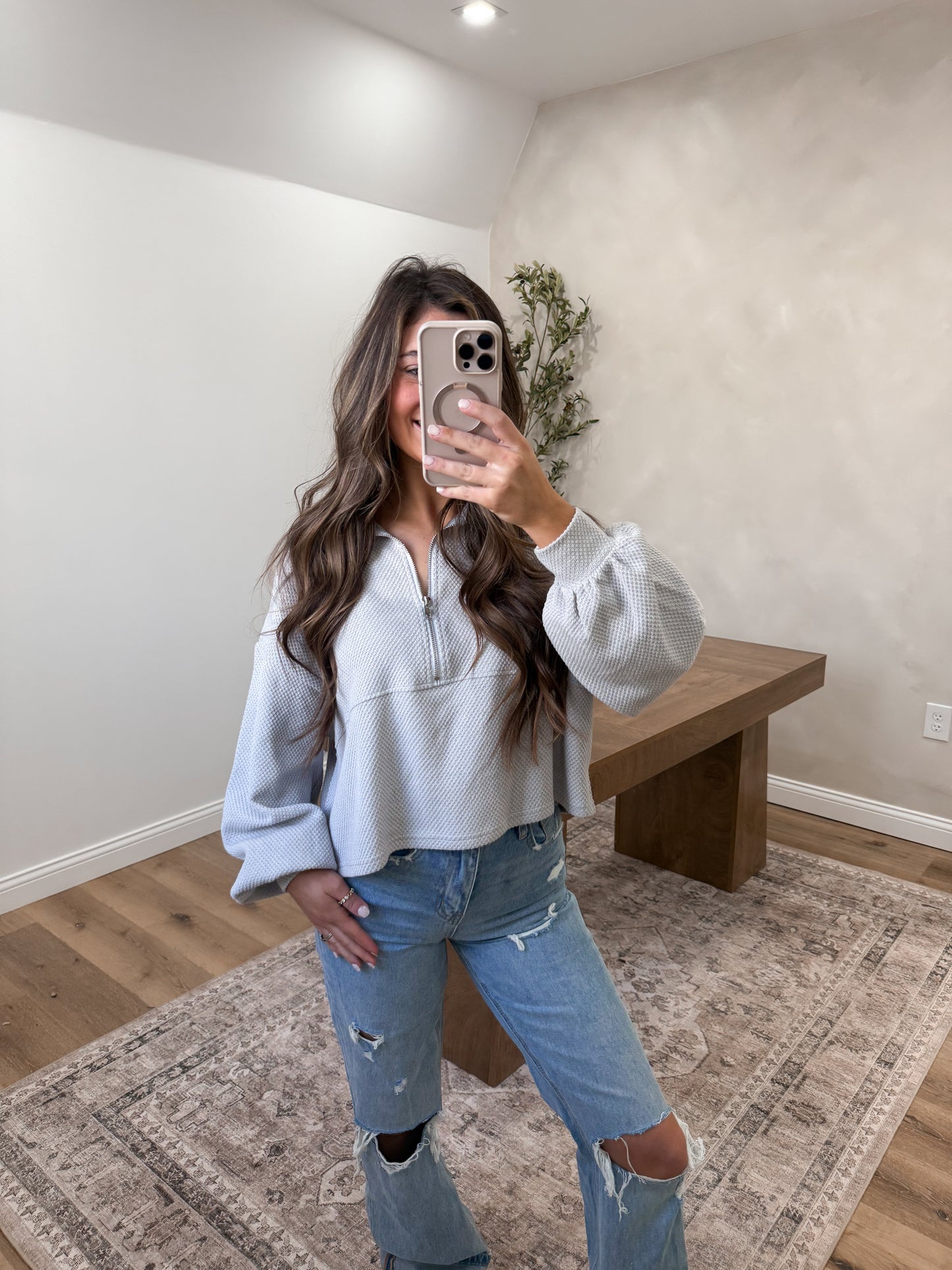 Silver Spark Go-To Half Zip