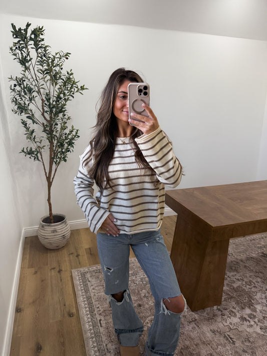 Cappuccino Striped Pullover