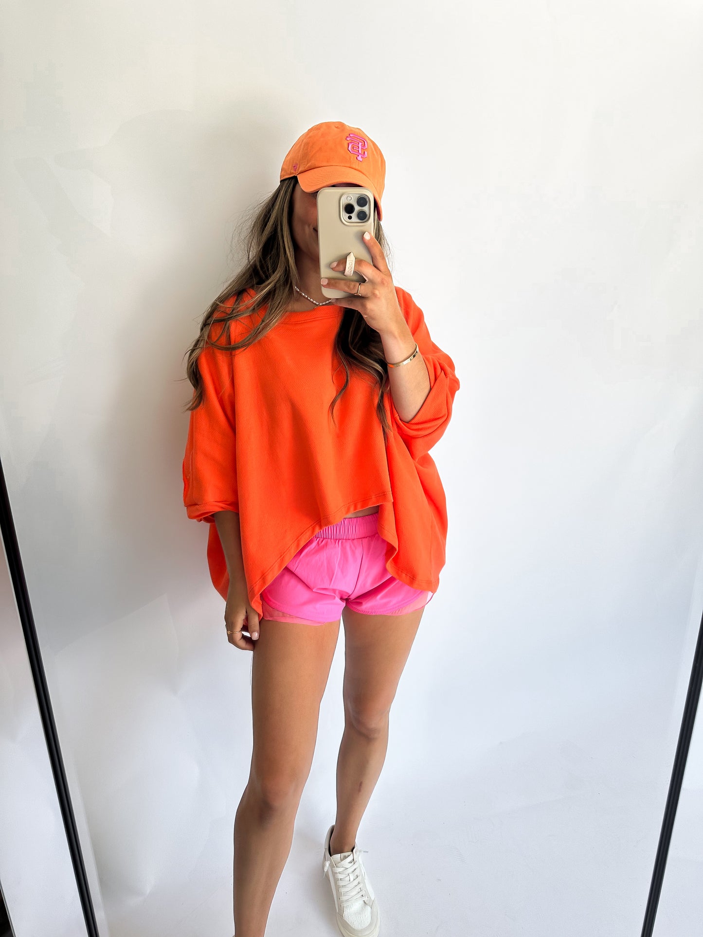 Ainsley French Terry Dolman Top - Orange RESTOCK!