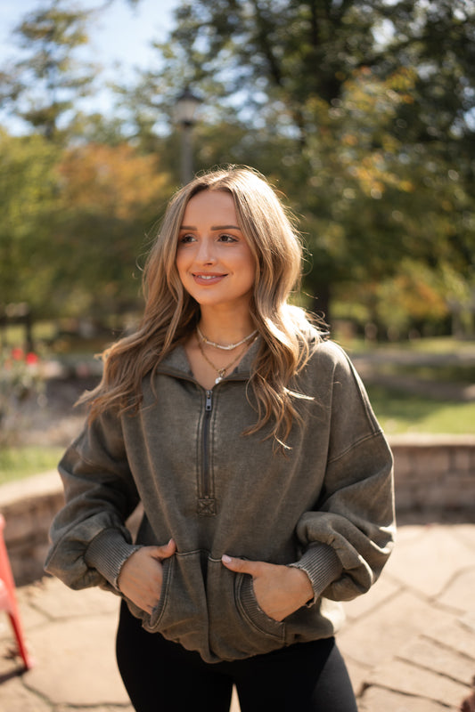 lenze pullover - olive