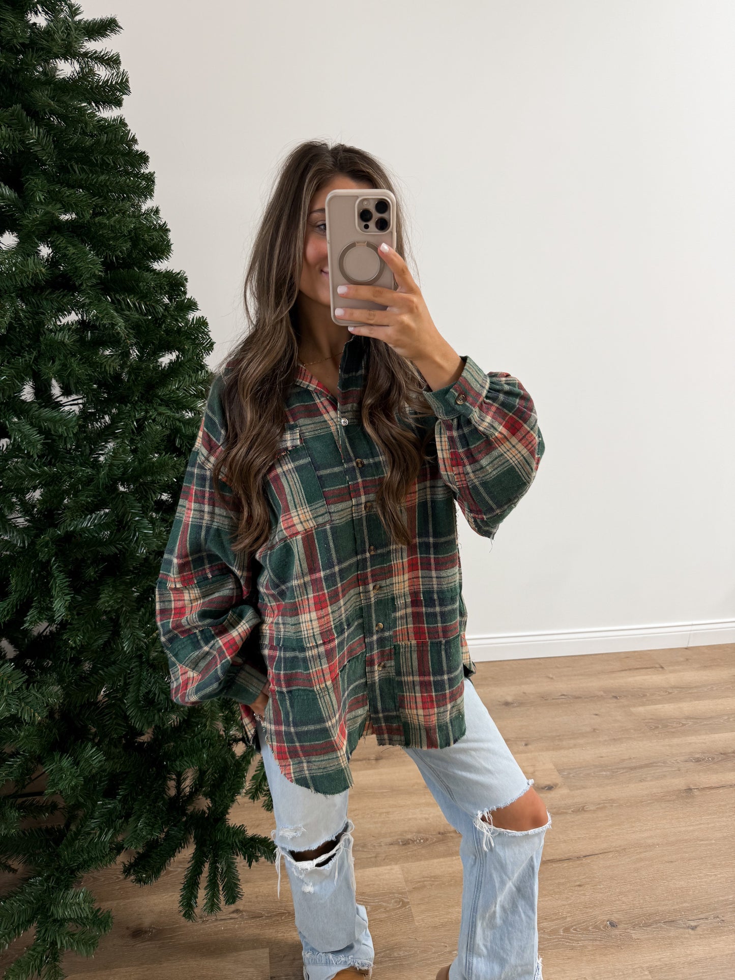 Wavelyn Flannel - Pine Green