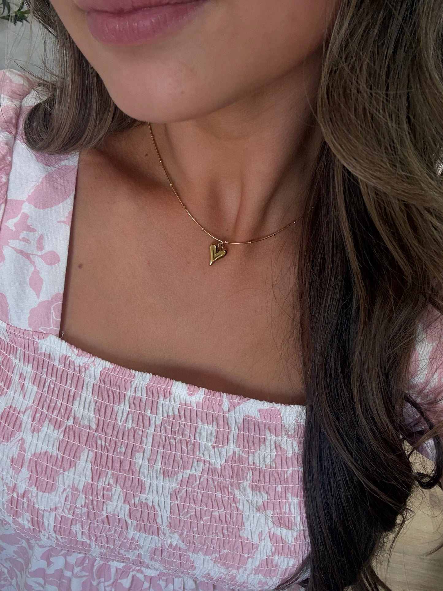 Dainty Love Heart Necklace - waterproof