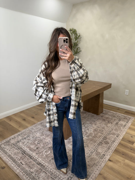 Distressed Wavelyn Flannel