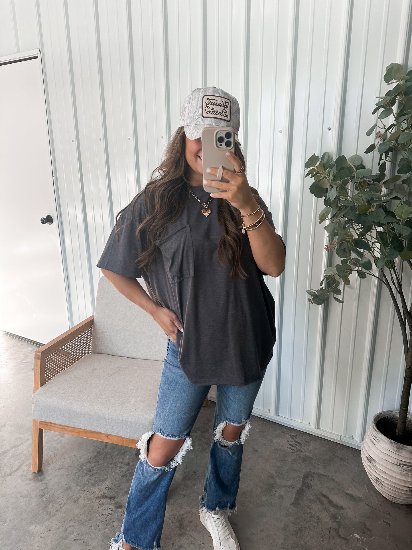 Tristin Tee - charcoal restock!