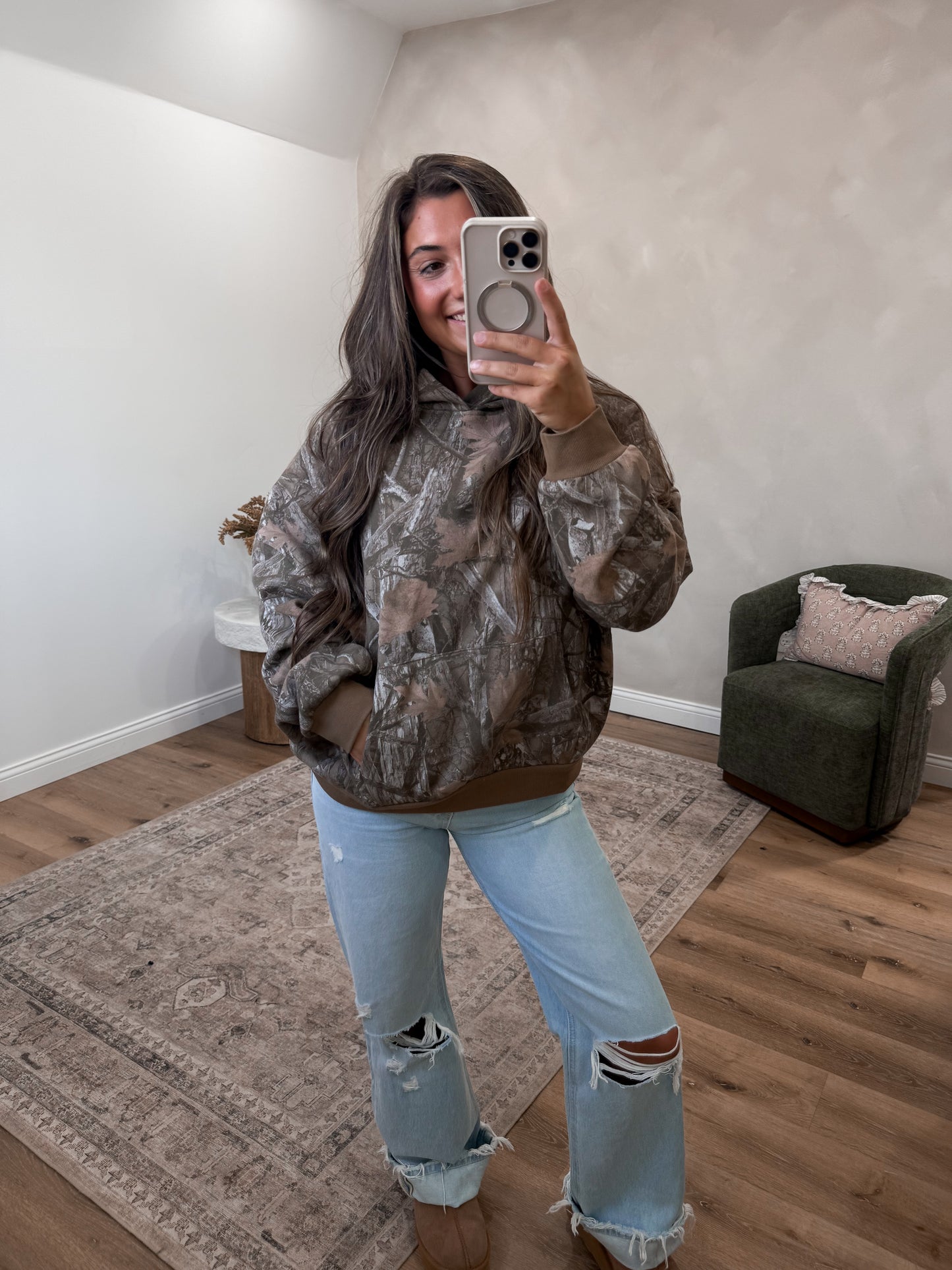 Badlands Camo Hoodie - brown