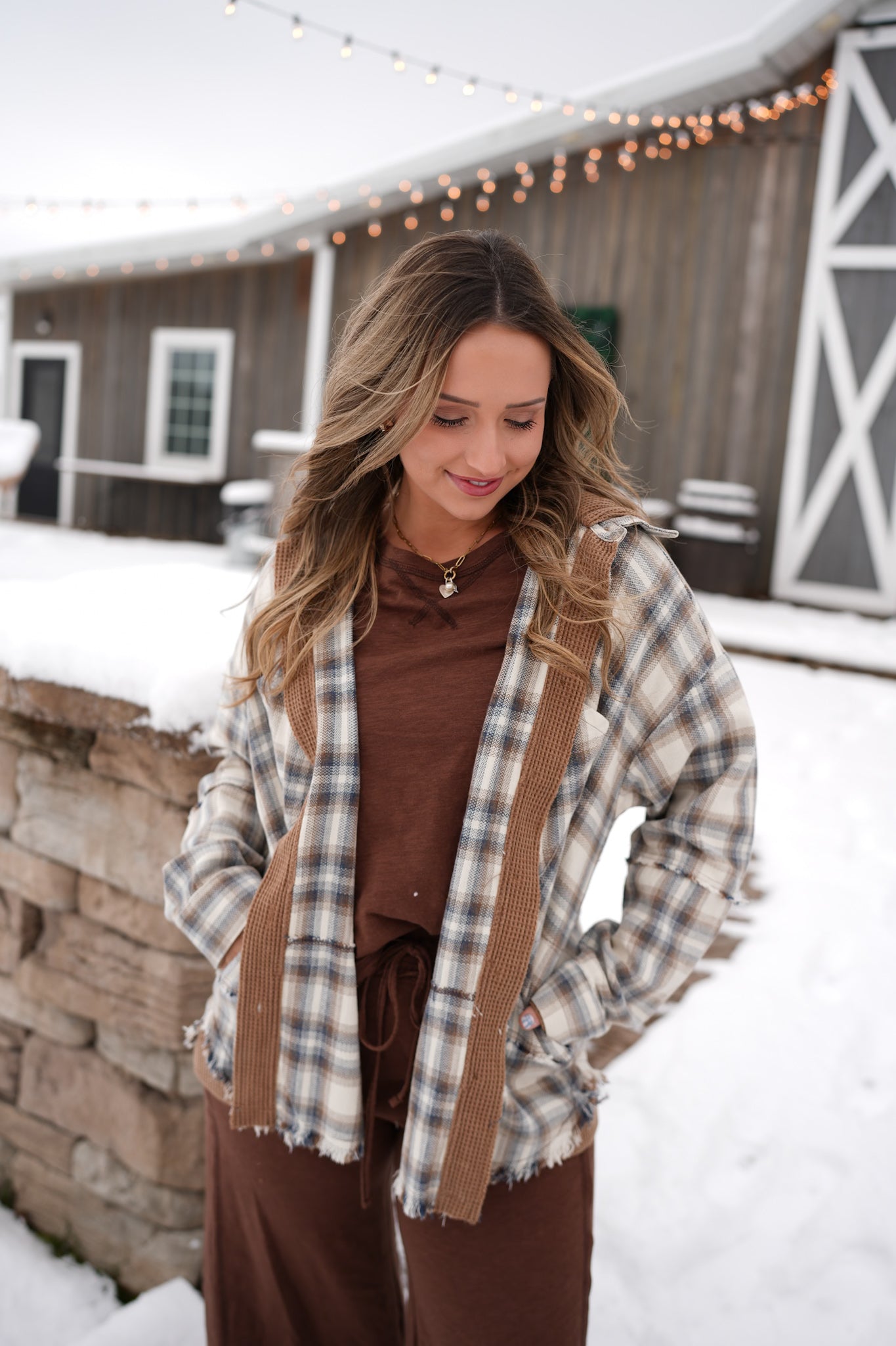 The hooded waffle wavelyn flannel