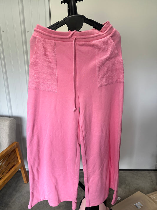 Morgan Wide Leg Lounge Pants- Pink *LIGHTLY LOVED*