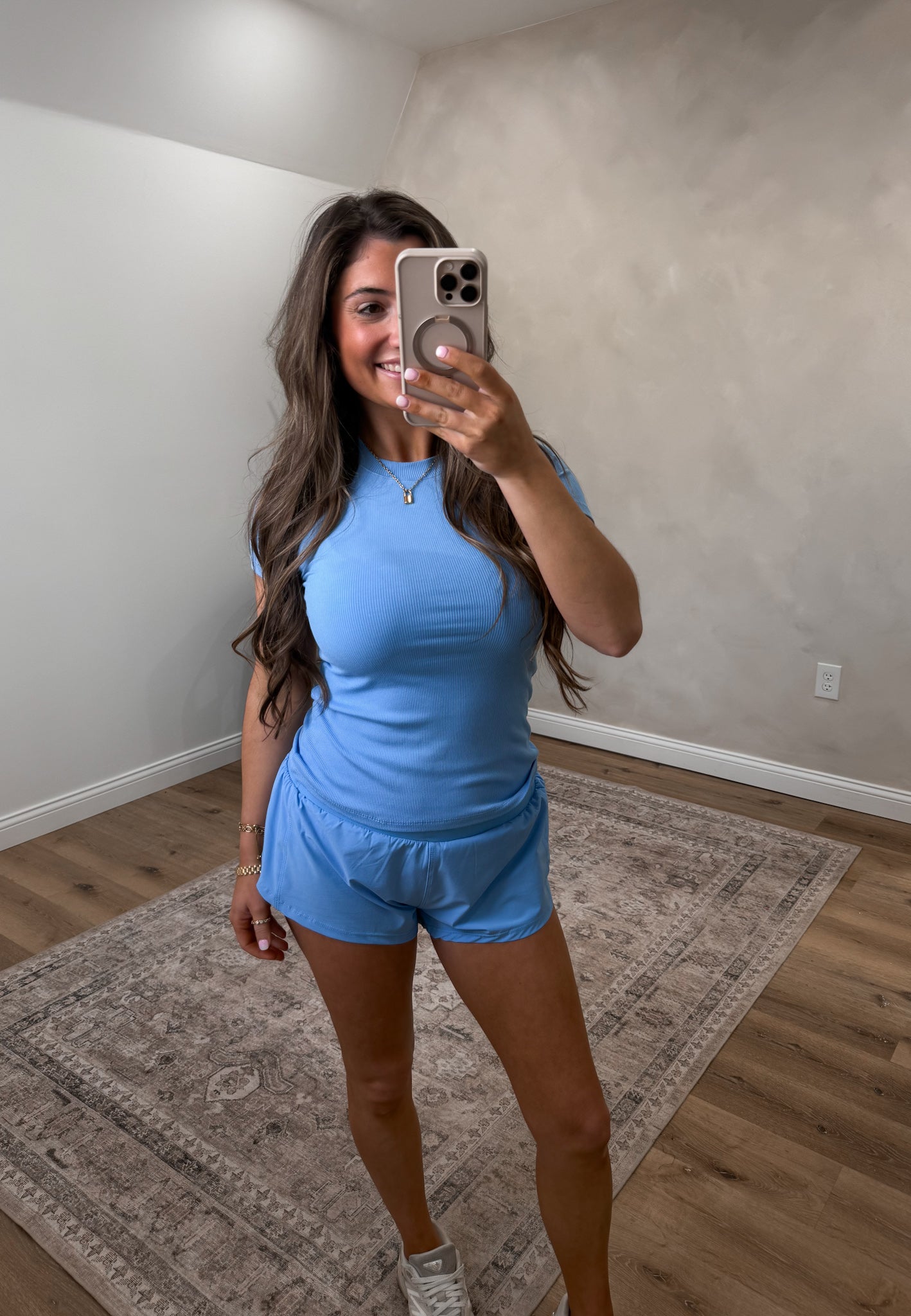 Essential Ribbed Athleisure Top - drift
