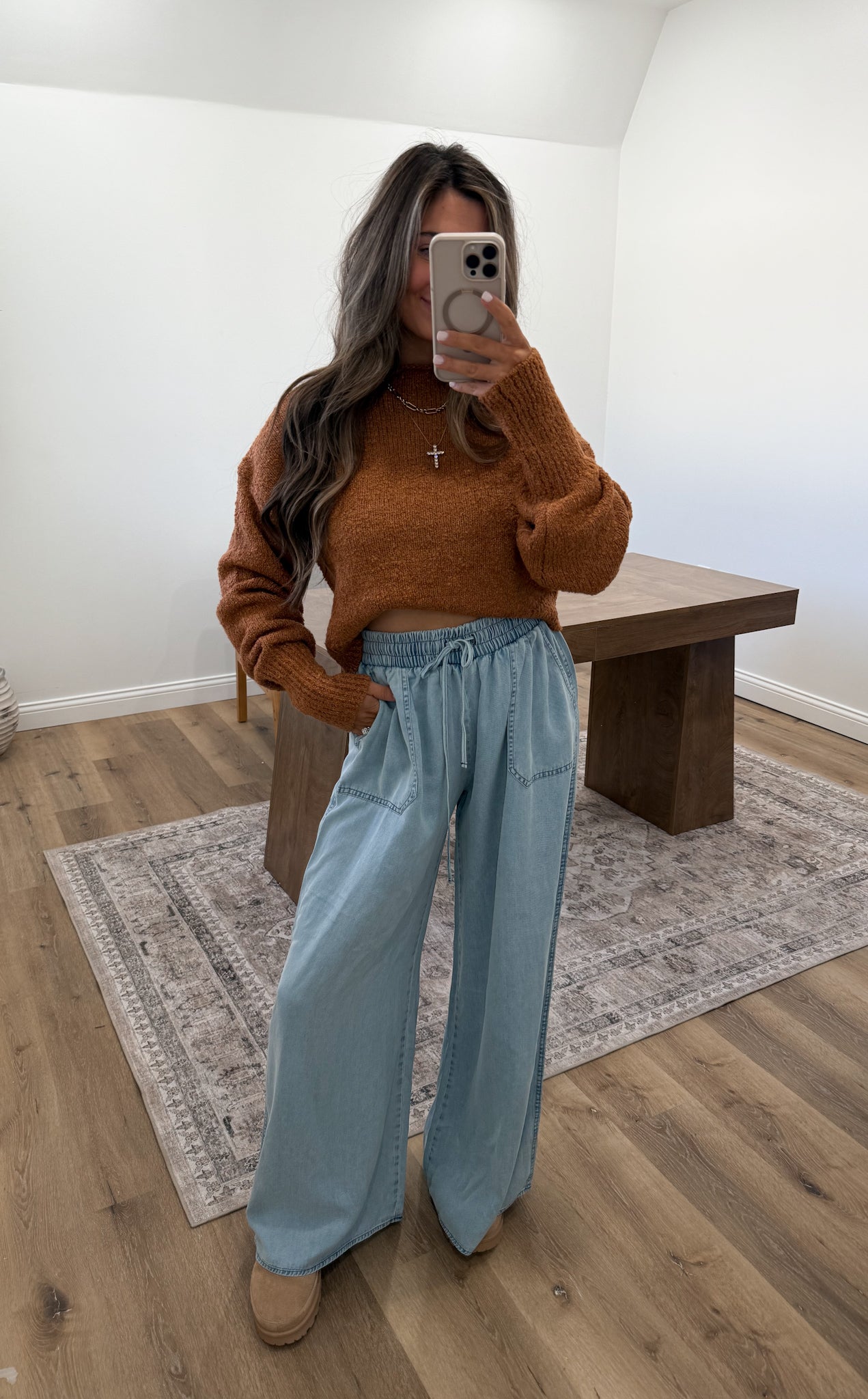 Flowy Denim Pants