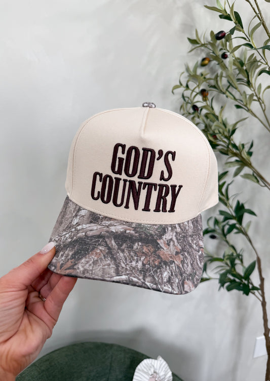 God's Country Trucker Hat - camo