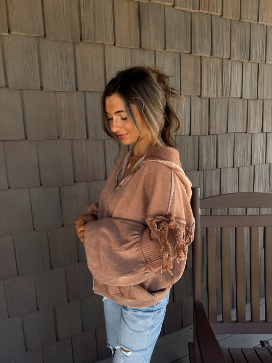 Ember bow tie zip up