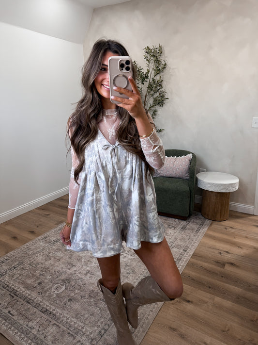 Adaline Mesh Lace Layering Top - cream