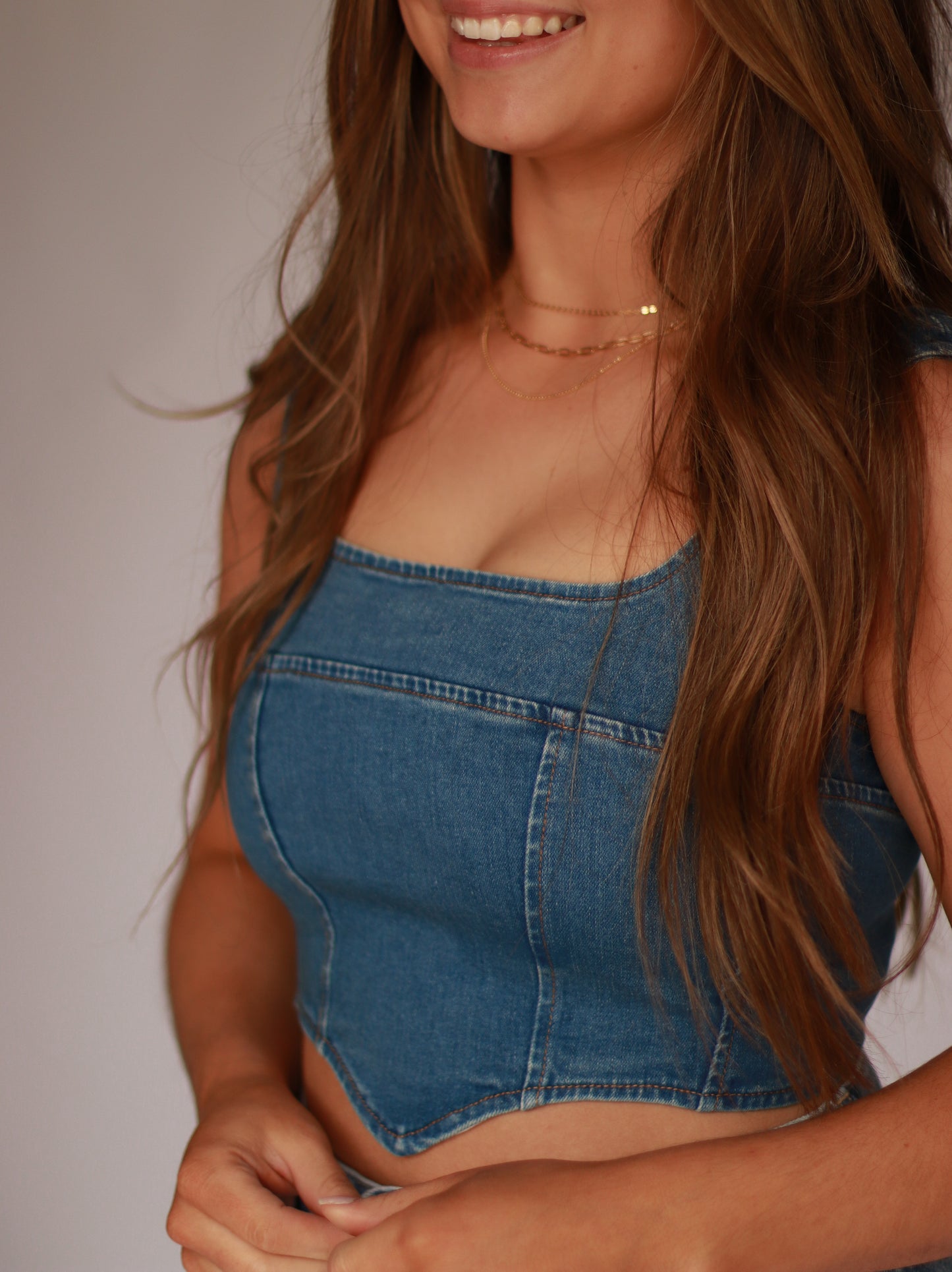 Carsin Denim Tank