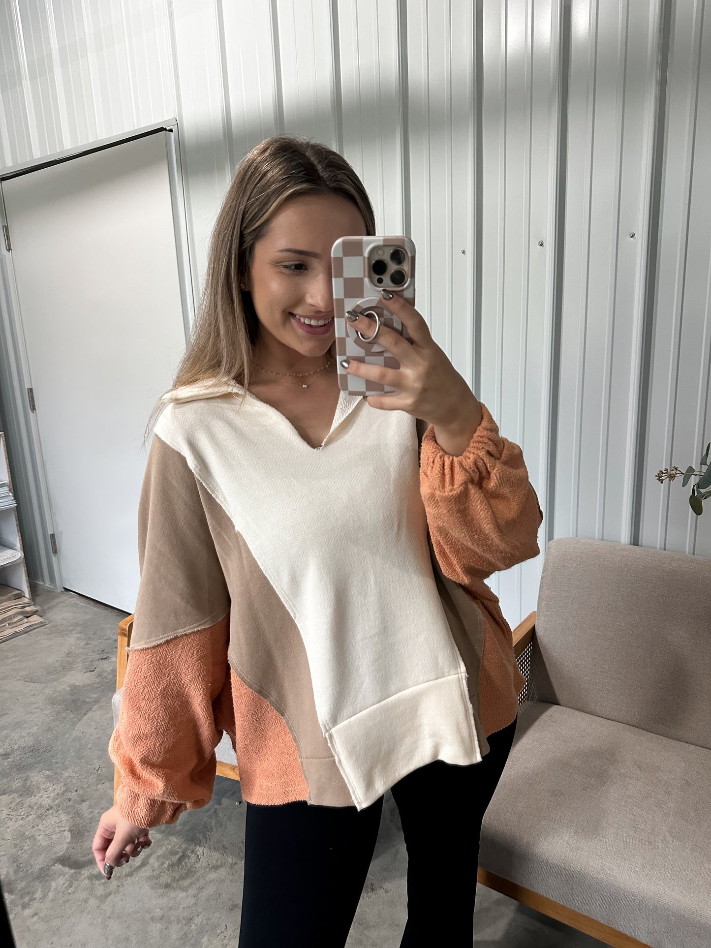 The Blake Pullover - Taupe Multi