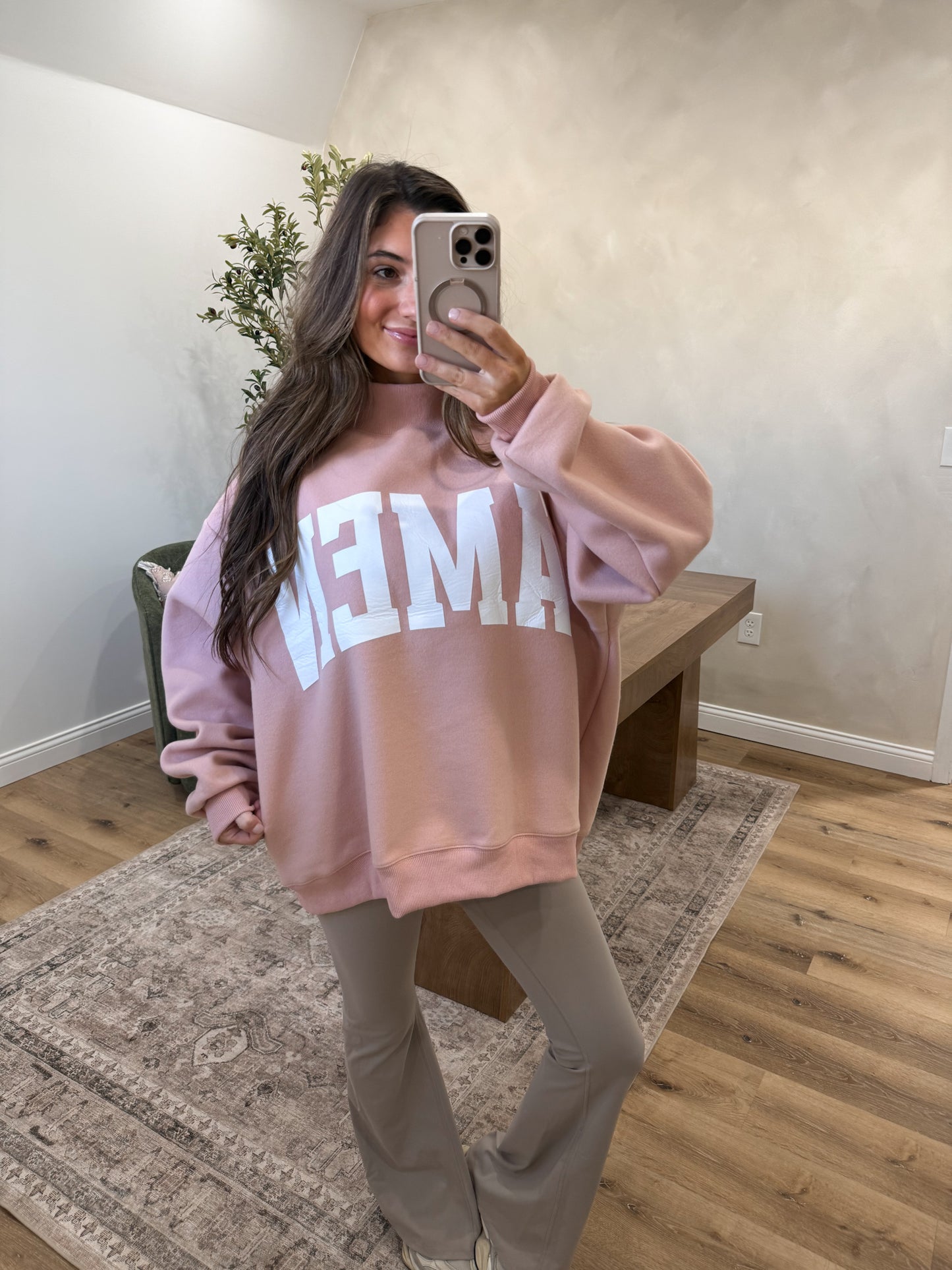 Reversible WWJD & AMEN Mock Neck