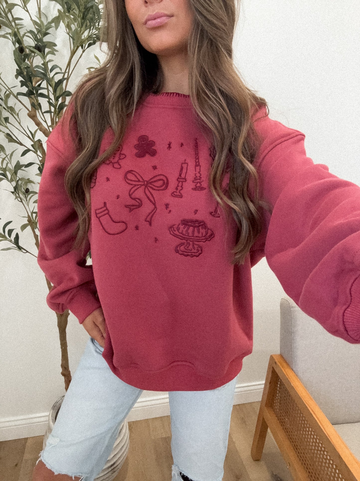 Christmas elements Luxe Graphic Crew