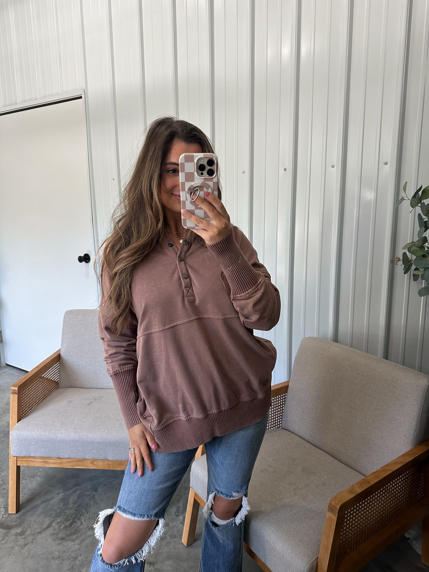 Holly Pullover - Mocha Brown