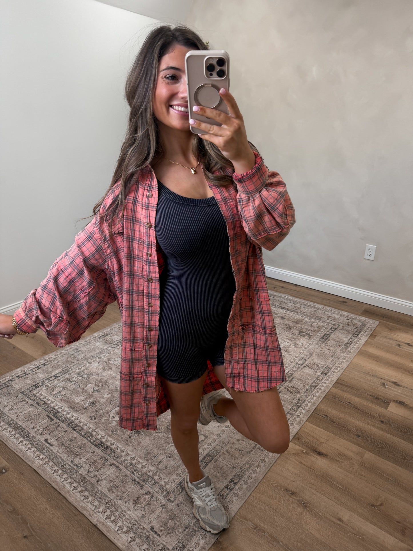 Wavelyn flannel - Coral Cream