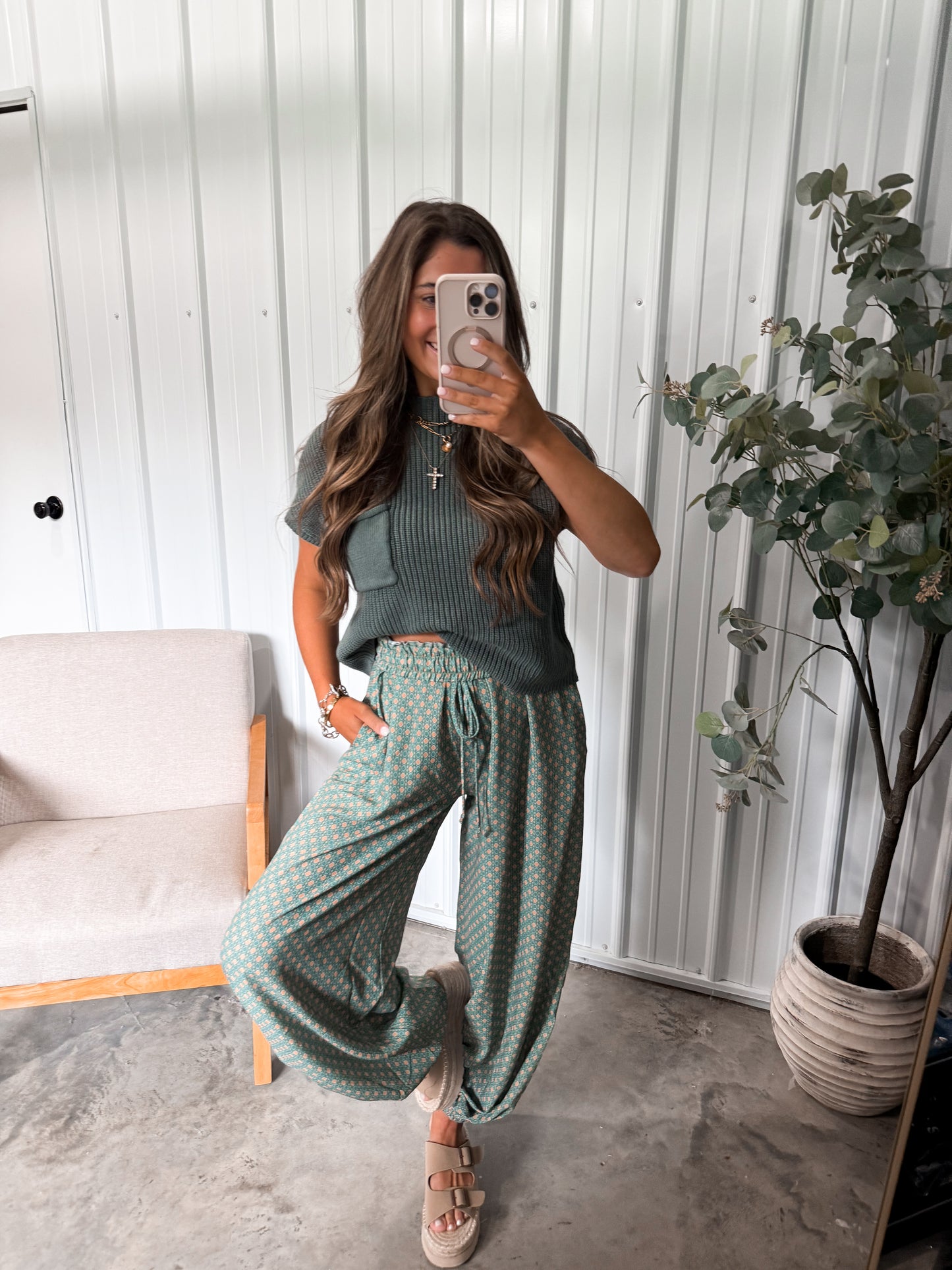 Madalyn Sweater Tee- Ash Jade