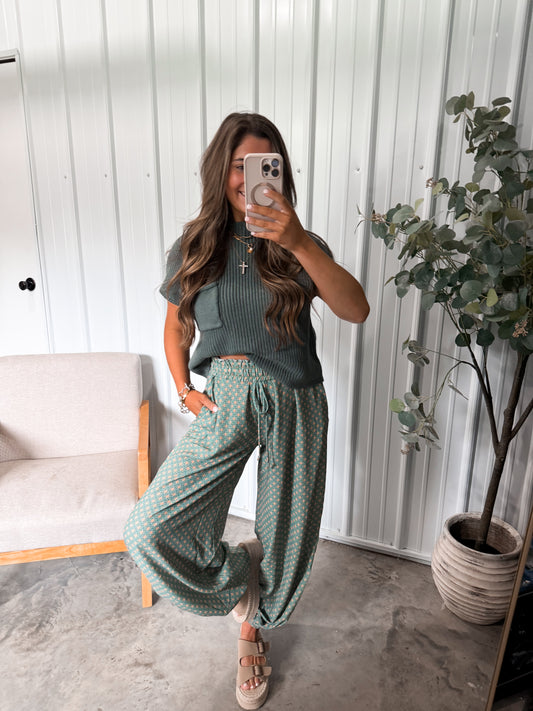 Madalyn Sweater Tee- Ash Jade