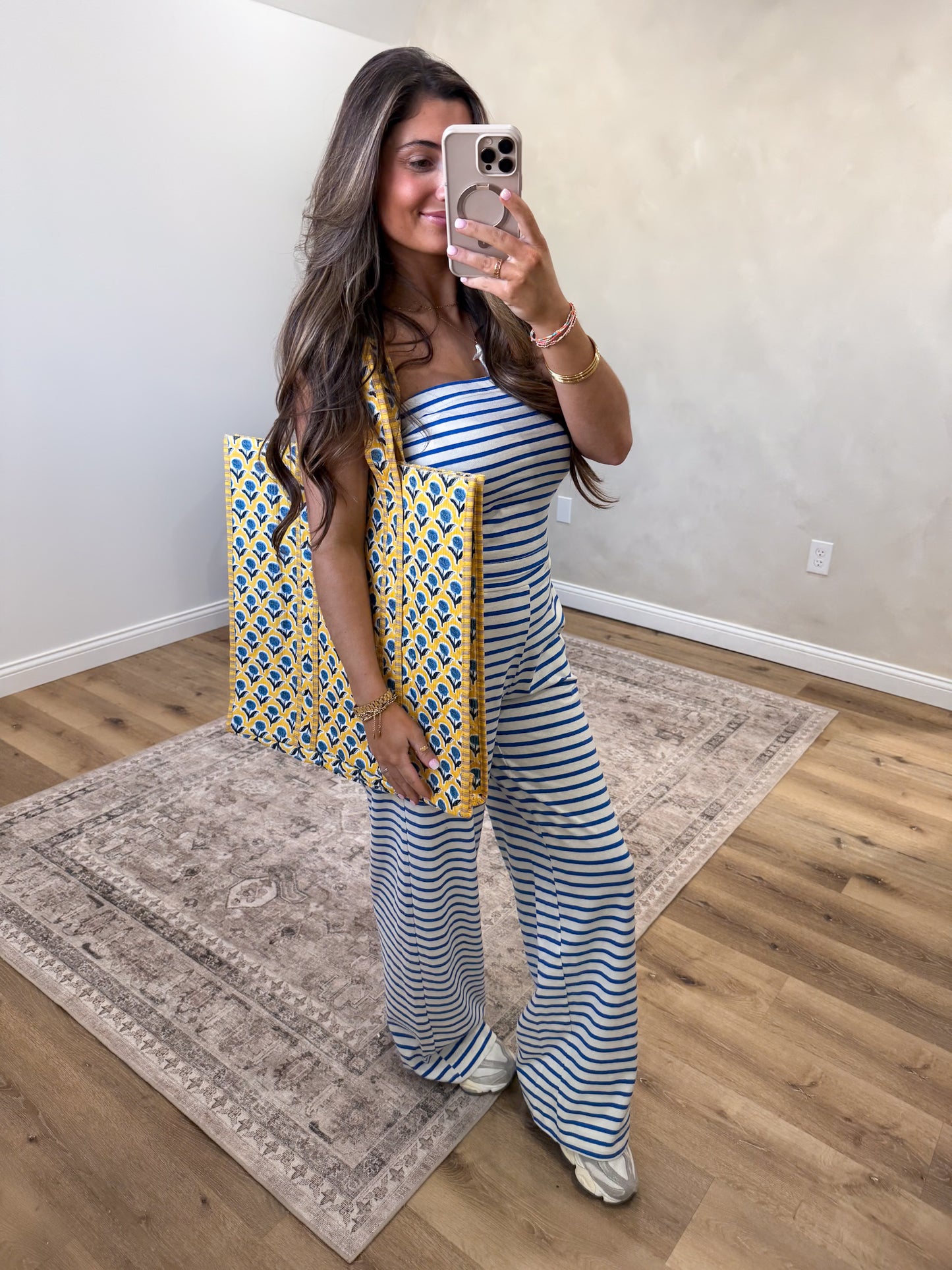 Abstract Affairs Reversible Quilted Tote Bag - yellow