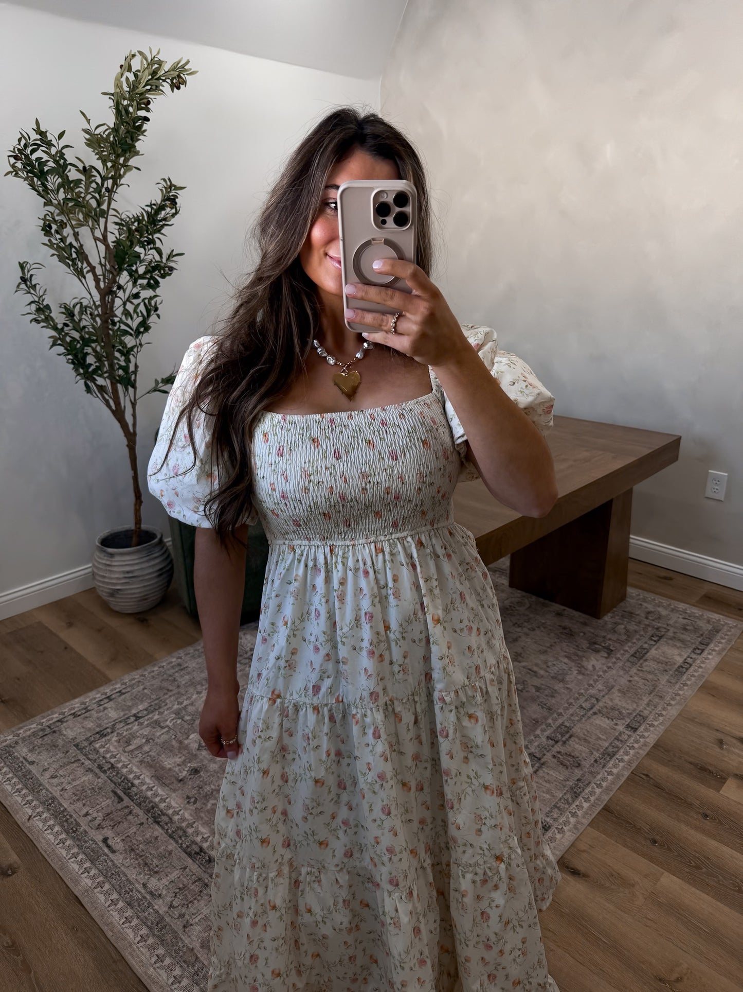 Spring petals Midi Dress