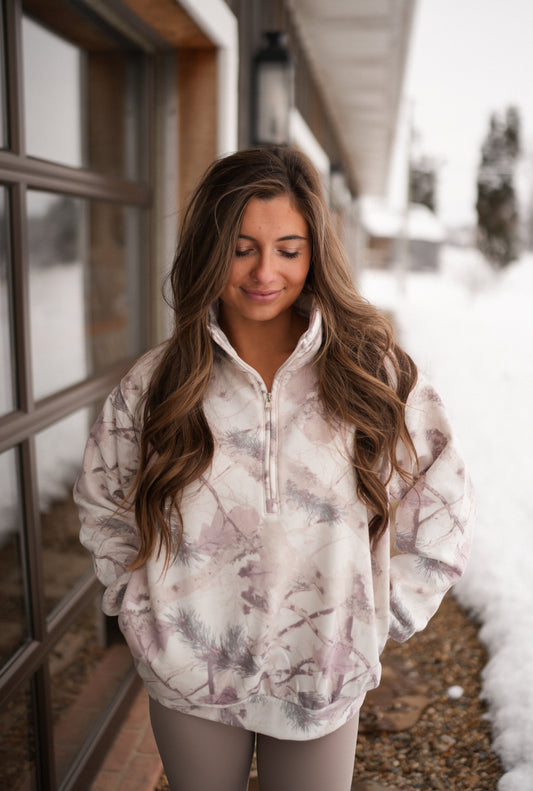 Winter Washed Camo Half-Zip