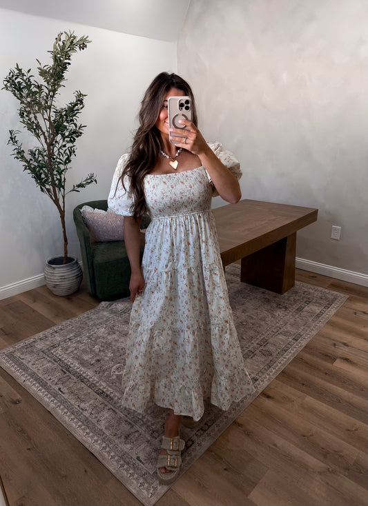 Spring petals Midi Dress