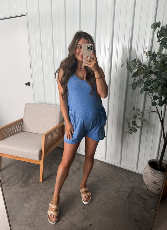 Brailie Romper- Blue