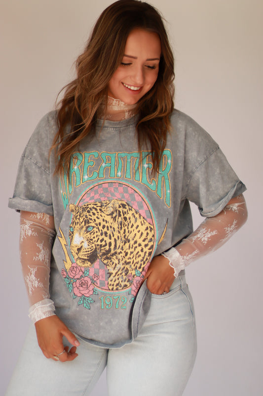 Dreamer Leopard Graphic Tee