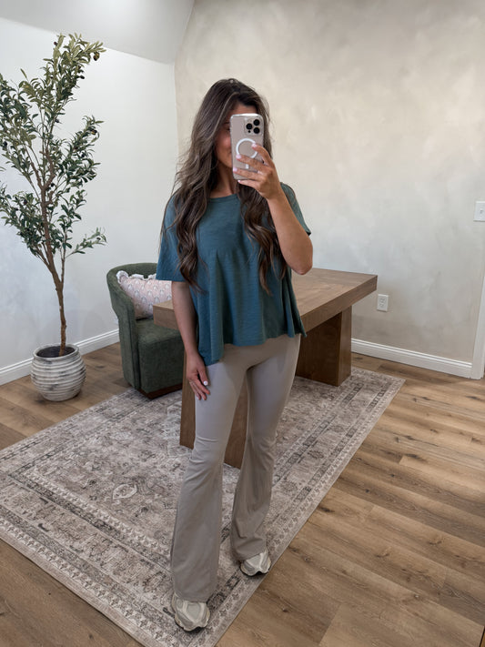 Cotton Slub Tee - Ash Jade