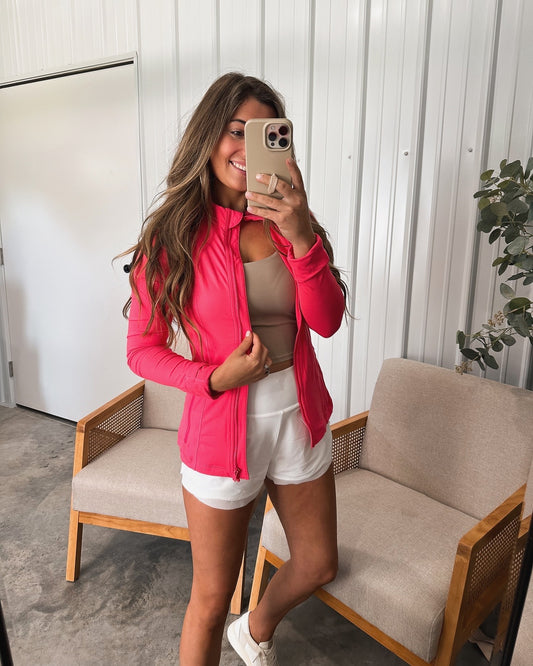 Butterlux Zip up Jacket - Coral