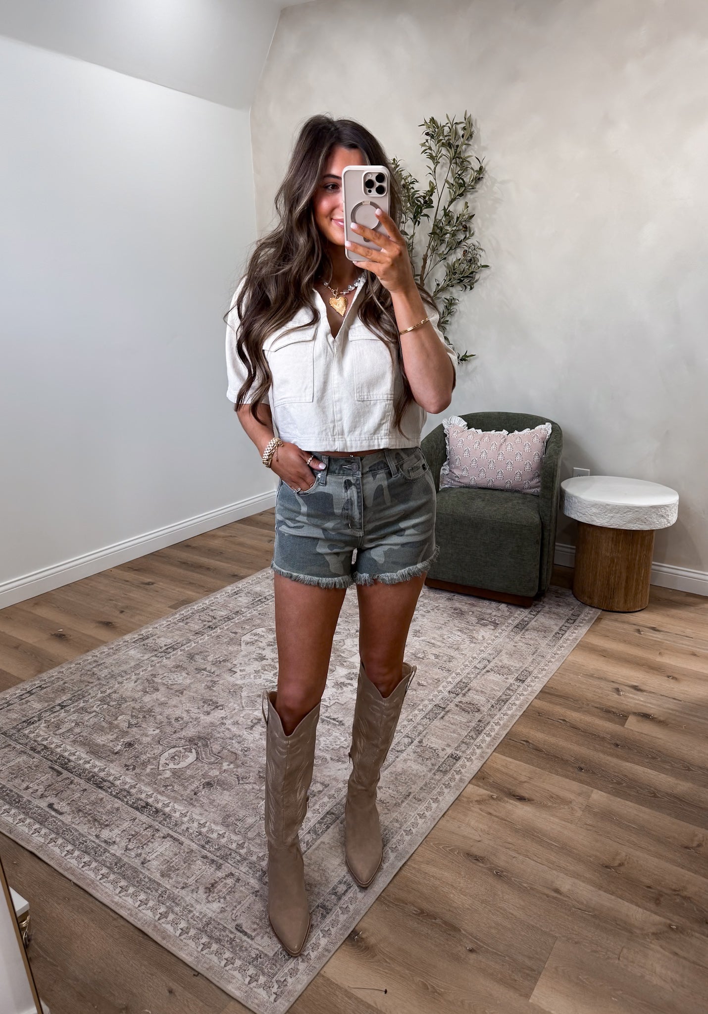 The Verity V-Neck Top - oatmeal