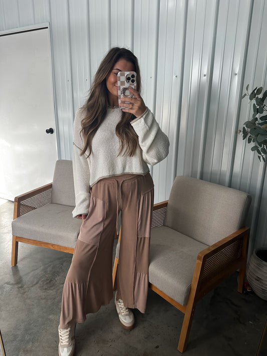 Taren Tiered Pant - Chocolate