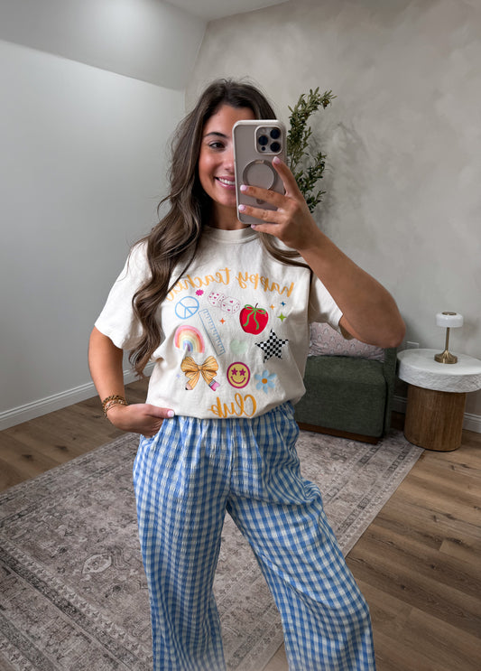 Happy Teachers Club Tee - cream