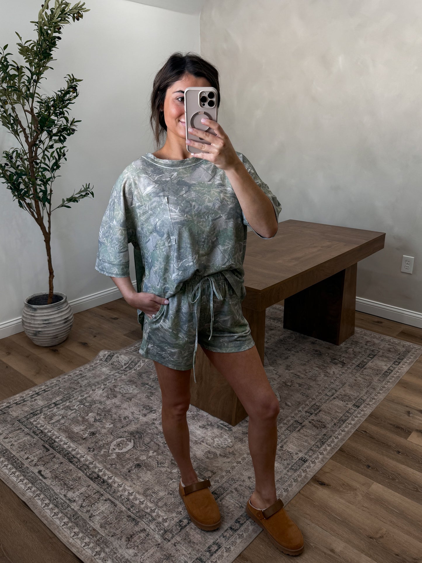 Olive Washed Camo Set