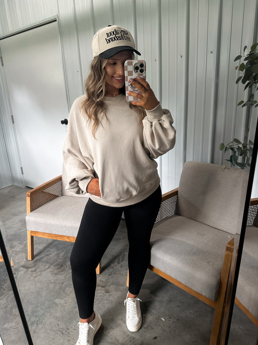 Lea Oversized Crew Neck Sweatshirt