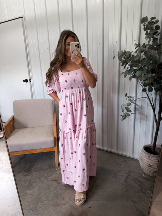Aurora Gauze Maxi Dress - Lilac