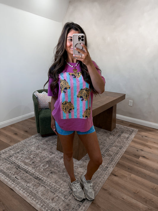 The Nova Washed High Waisted Biker Shorts - deep sky