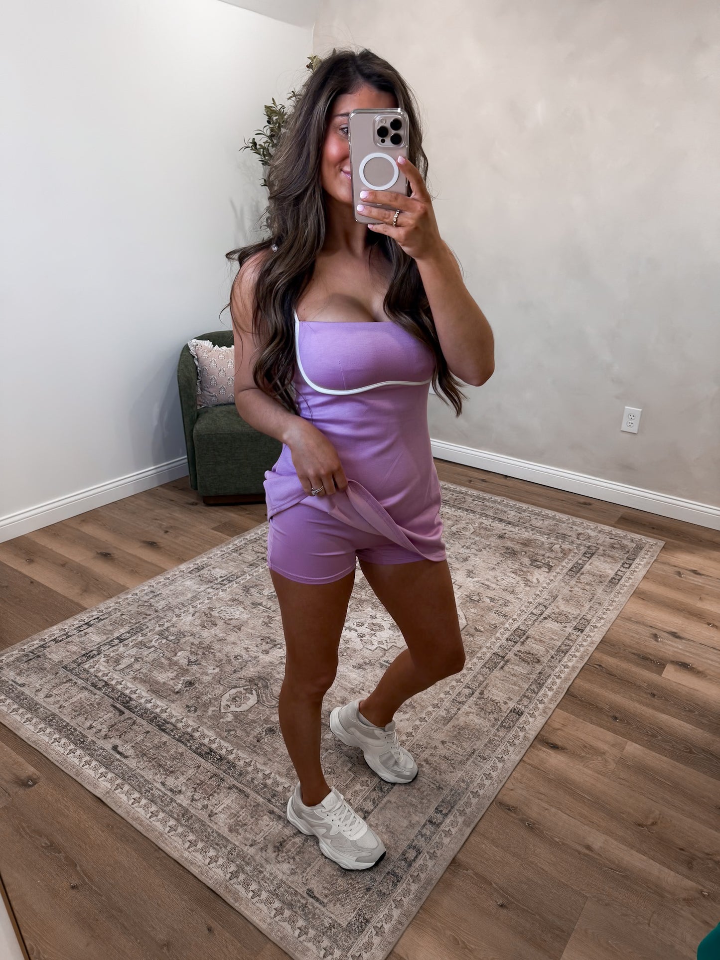 The Candy Rush Dress with Shorts Inside - pink lavender