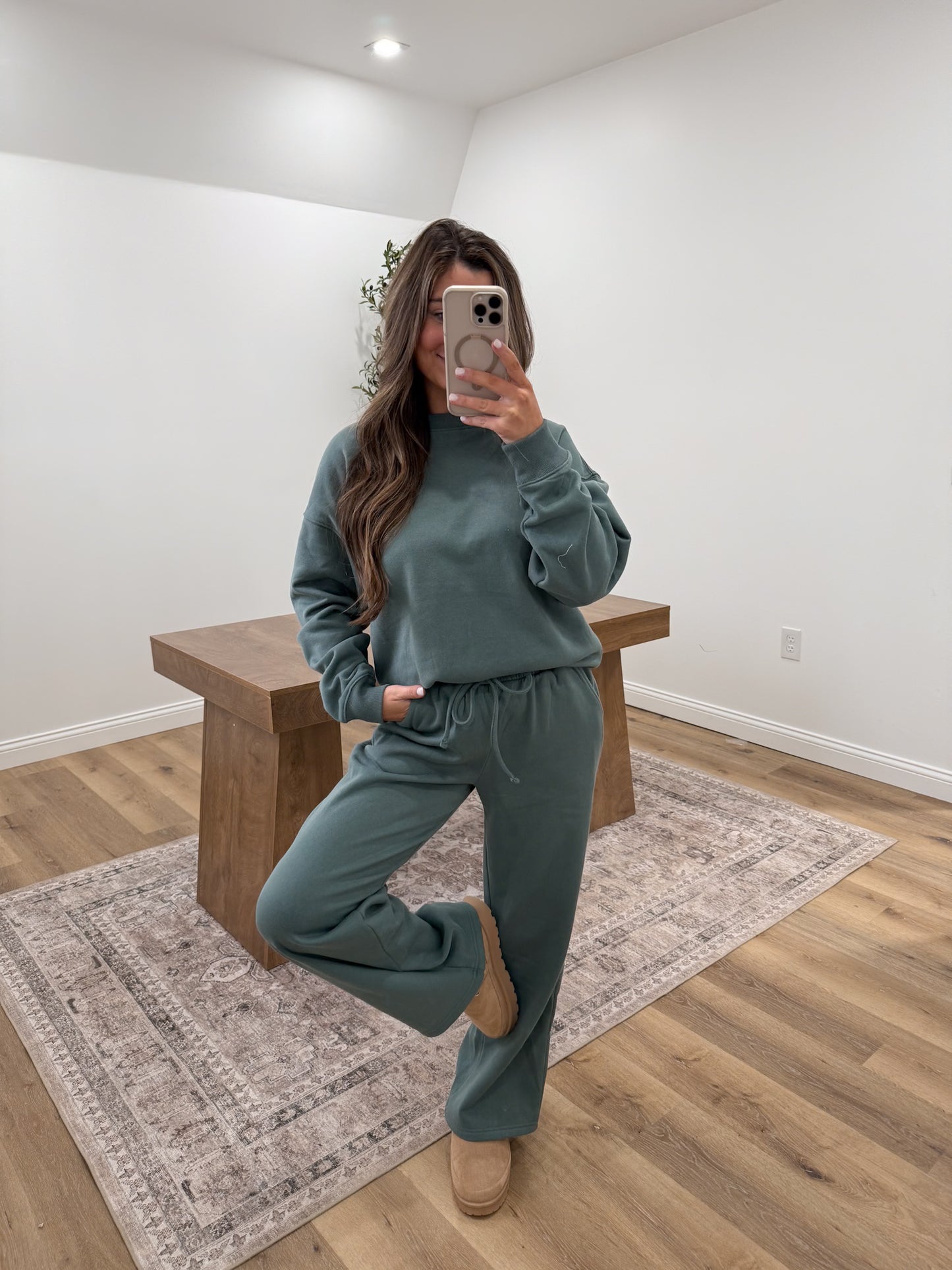 Fleece Pullover & Sweatpants Set-Ash Jade