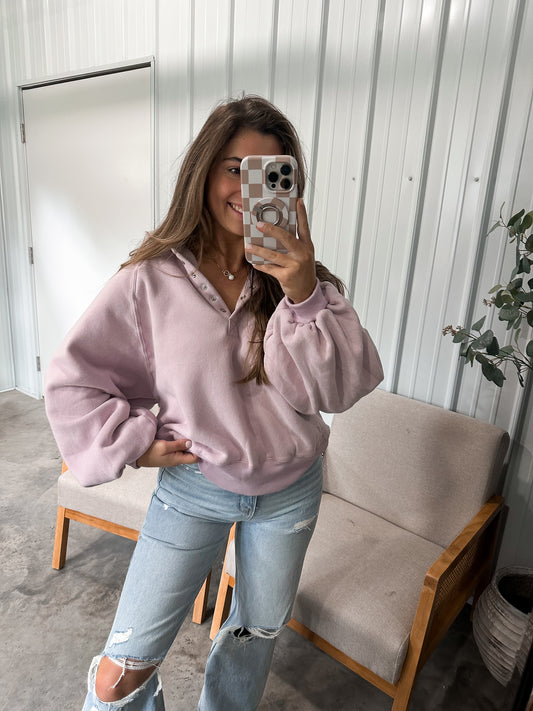 Luxe Piper Pullover - Light Lavender